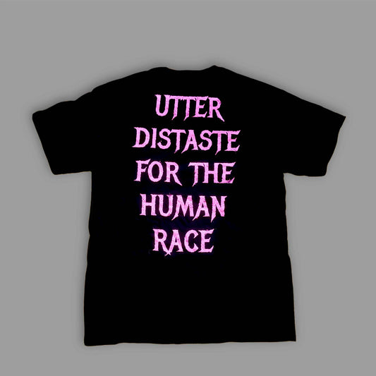 Overlord T-Shirt with "Utter Distaste for the Human Race" backprint